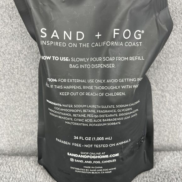 Sand + Fog TEAKWOOD Scented Hand Soap Refill 34 oz - Picture 9 of 9